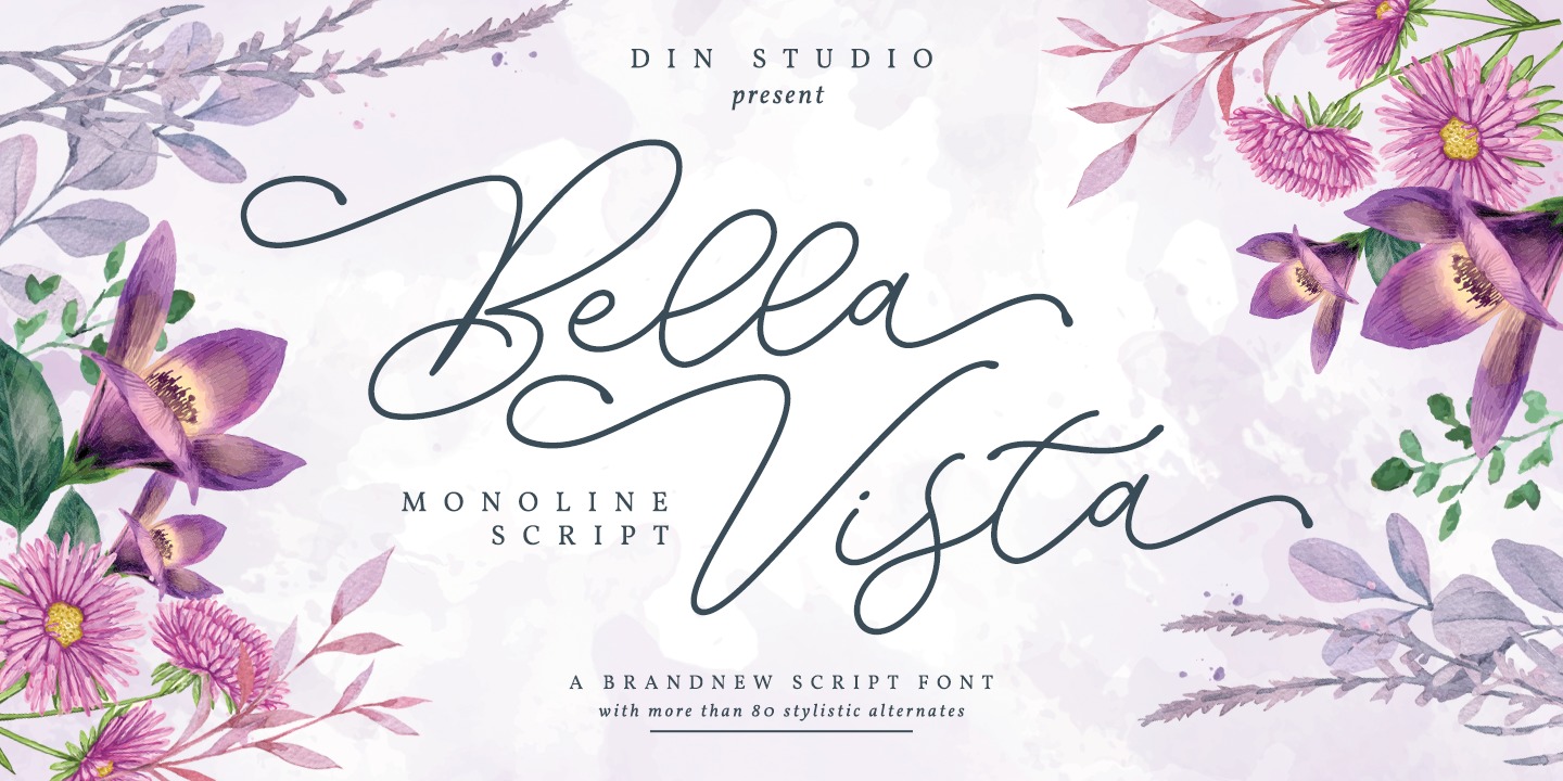 Beispiel einer Bella Vista-Schriftart